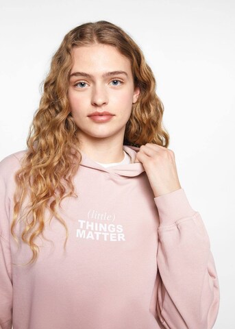 MANGO TEEN Суичър 'Things' в розово