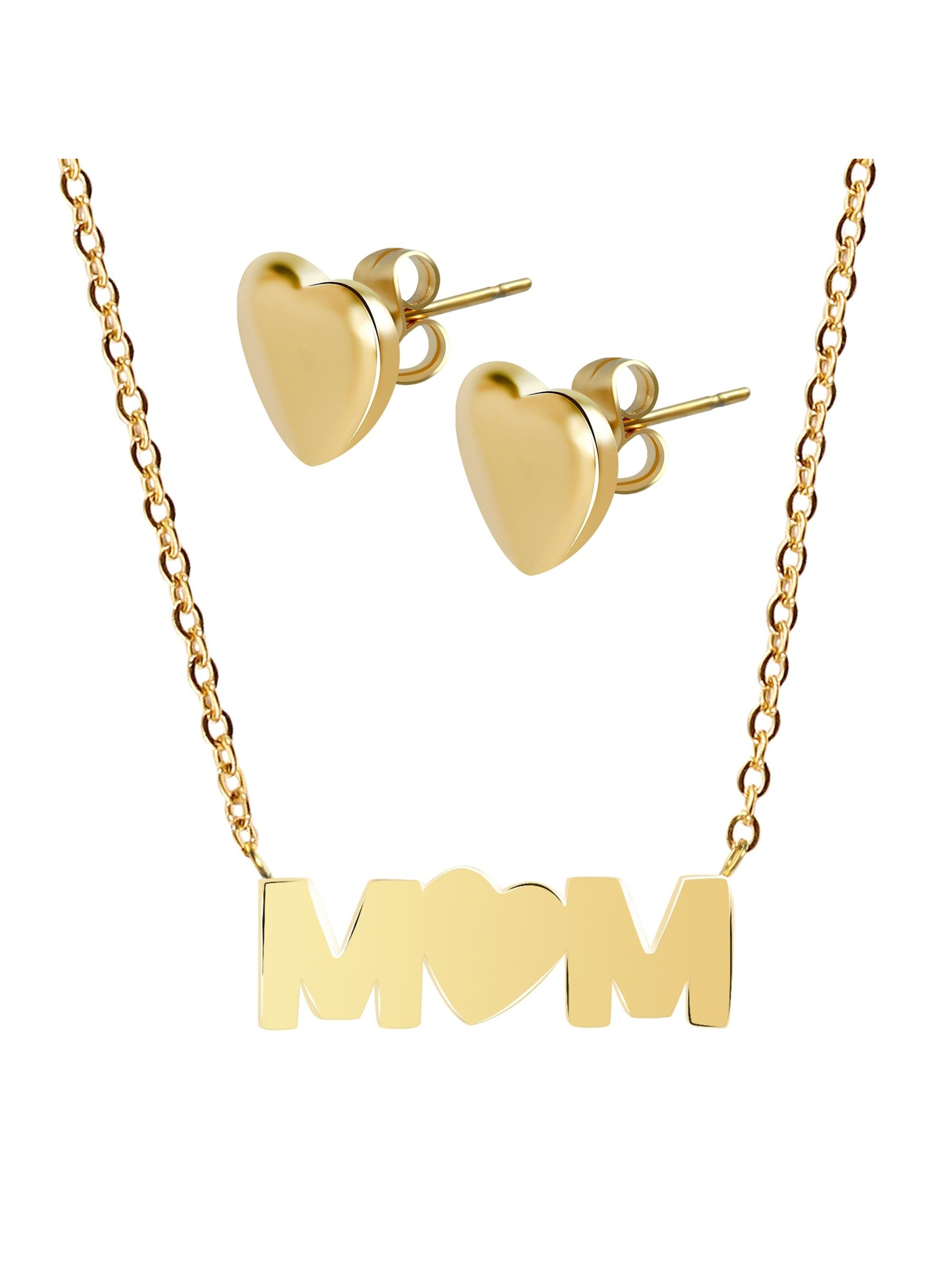 Akzent Jewelry Set in Gold: front