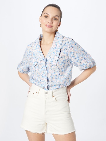 SISTERS POINT Blouse 'VELNA' in Blauw: voorkant