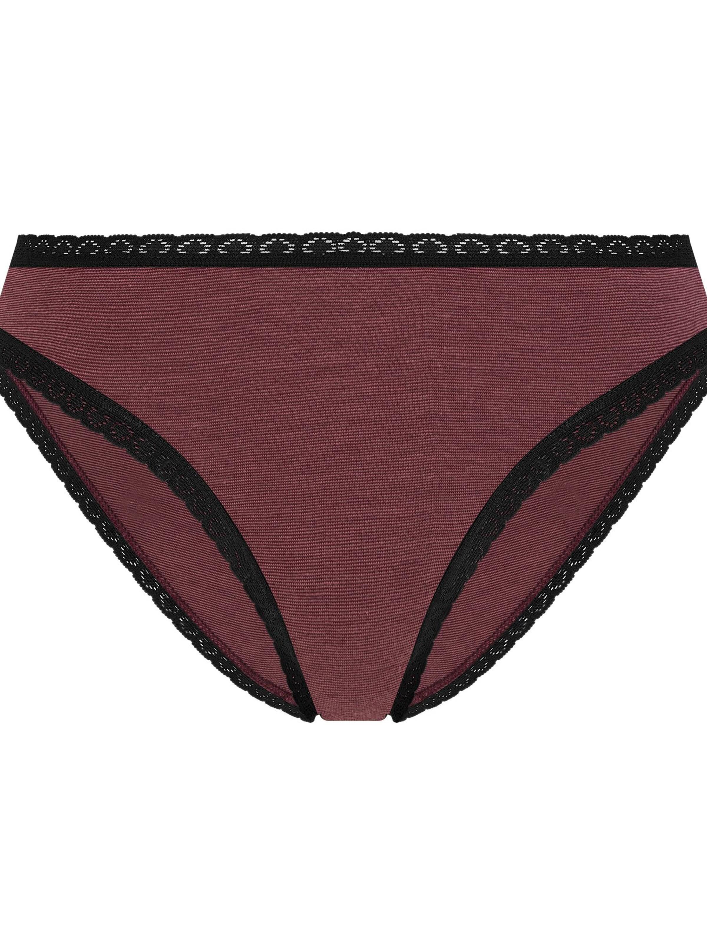Albero Natur Slip 'Damen Bio Baumwoll Slip mit Spitze'‌‌‌‌‌‌‌‌‌‌ in Braun: Vorderseite