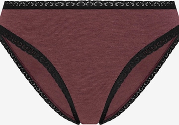 Albero Natur Slip 'Damen Bio Baumwoll Slip mit Spitze' in Braun: Vorderseite