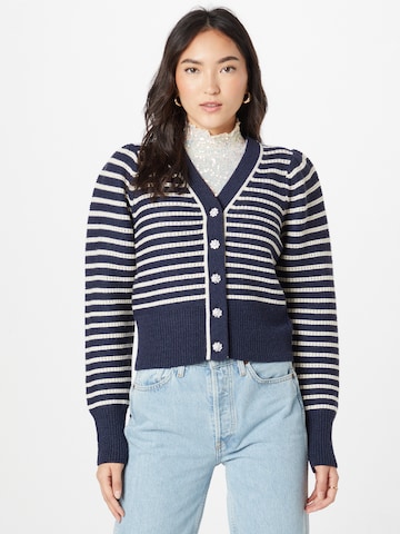 Cardigan 'Thuva' Custommade en bleu : devant