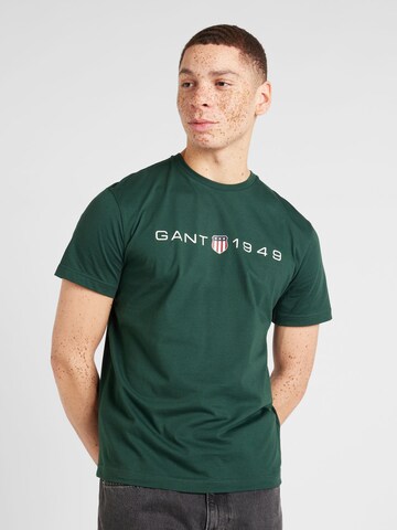 T-Shirt GANT en vert : devant