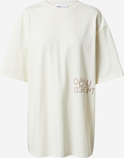millane Тениска 'Heidi' в кафяво / мръсно бяло, Преглед на продукта