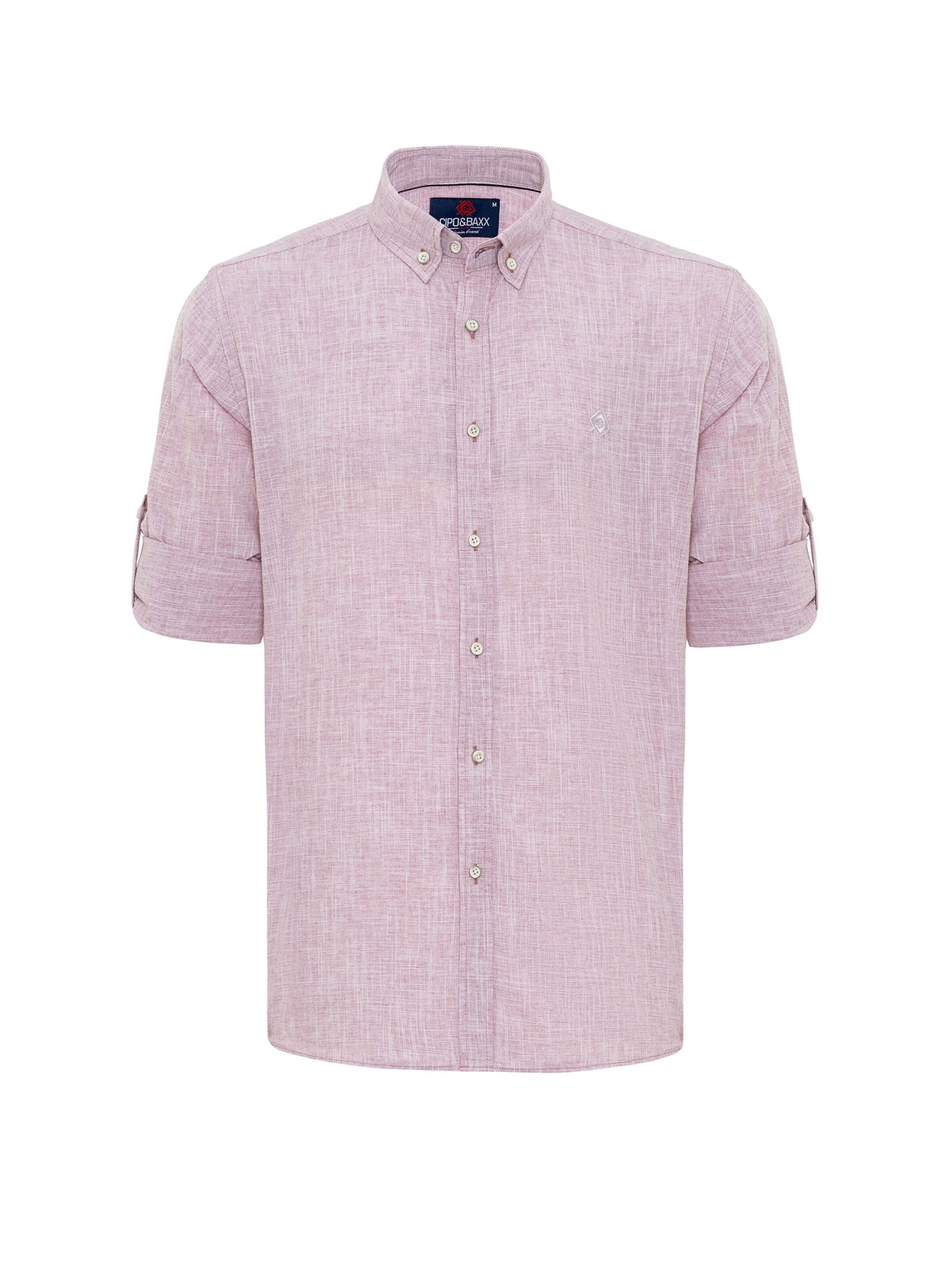 Coupe slim Chemise 'CH199' CIPO & BAXX en rouge