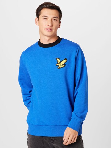 Lyle & Scott Sweatshirt 'Marl' i blå: framsida