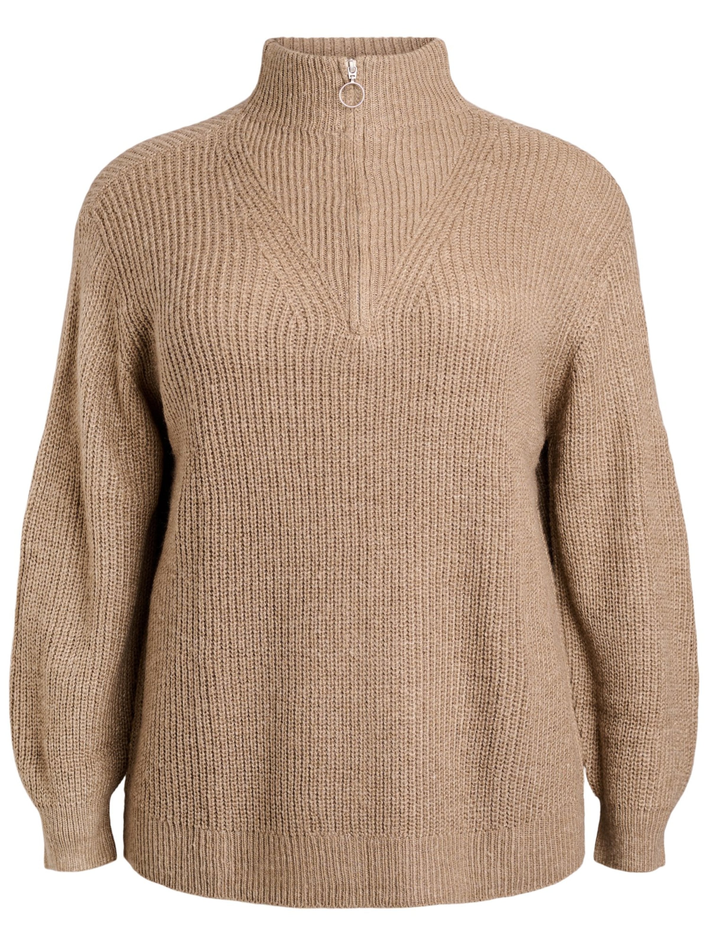 Zizzi Свитер 'Fllola' в Коричневый: спереди