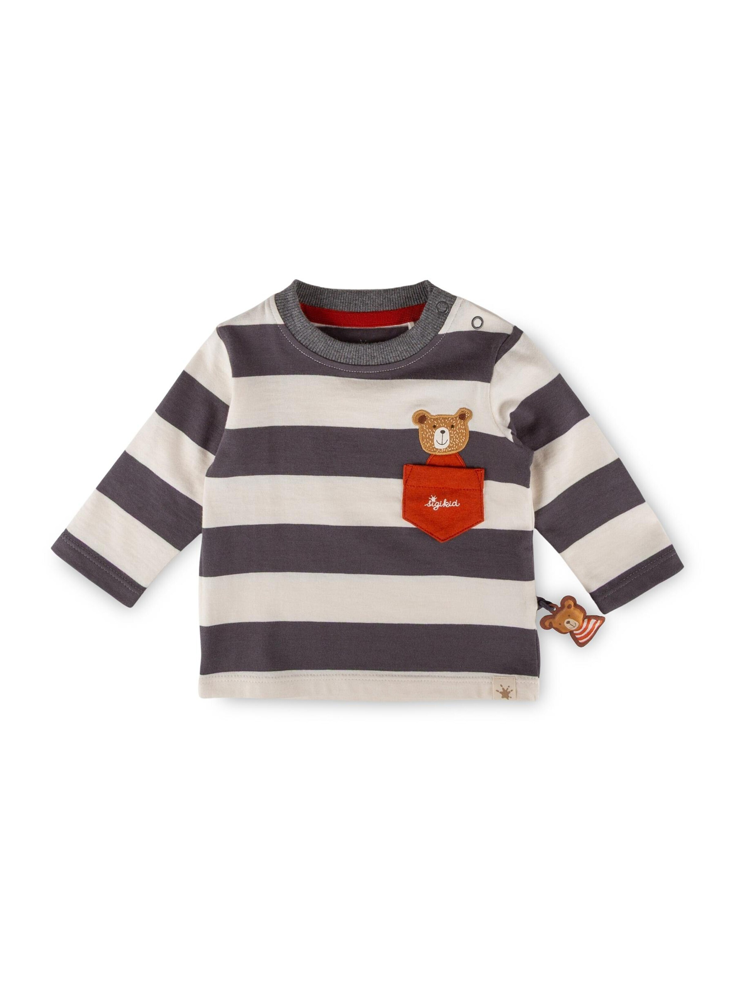 SIGIKID Shirt 'Langarmshirt Winterbär' in Brown: front