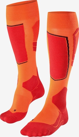 FALKE Athletic Socks 'SK4 Advanced' in Orange: front