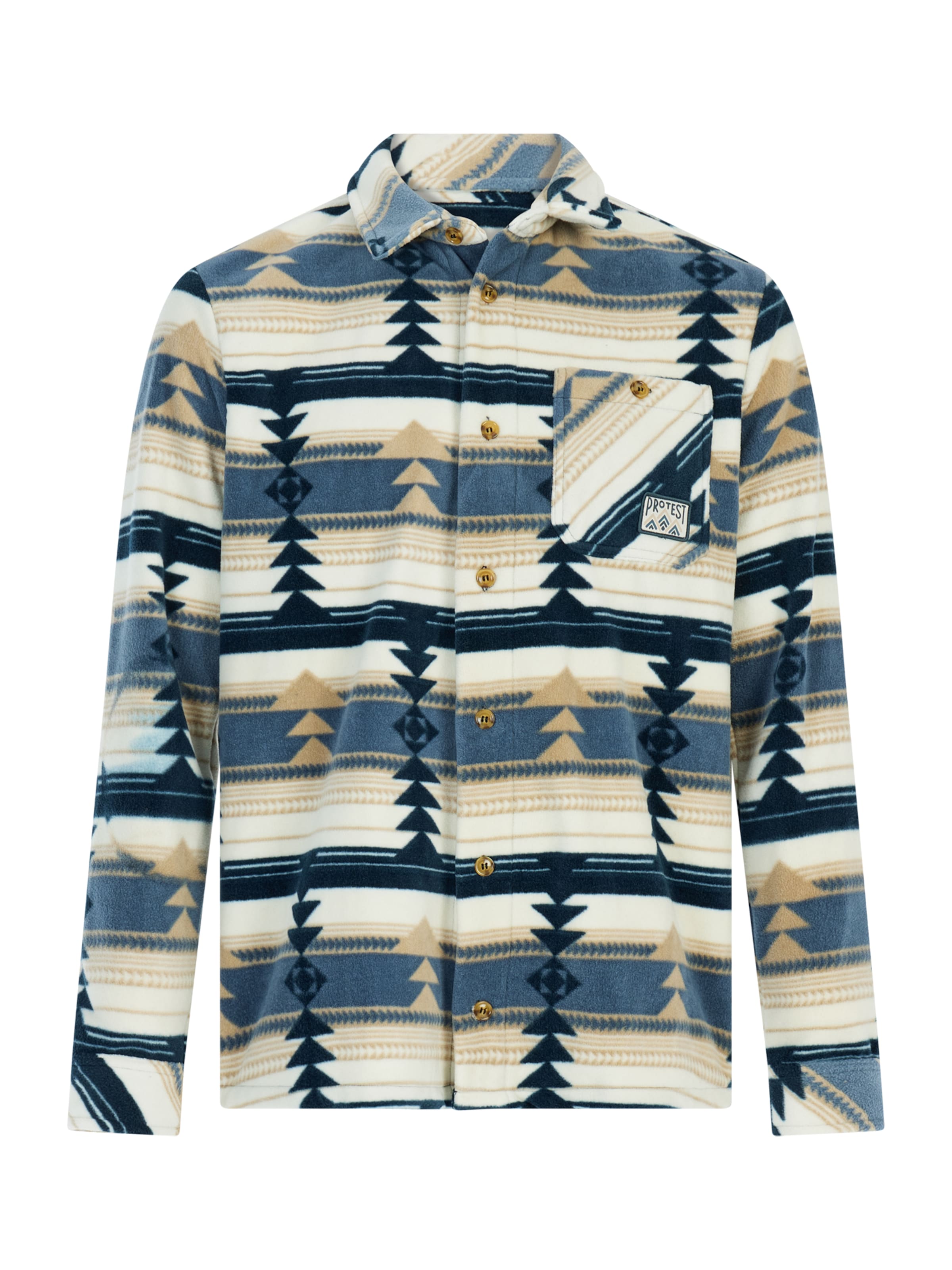 PROTEST Athletic fleece jacket 'Arrow' in Blue: front