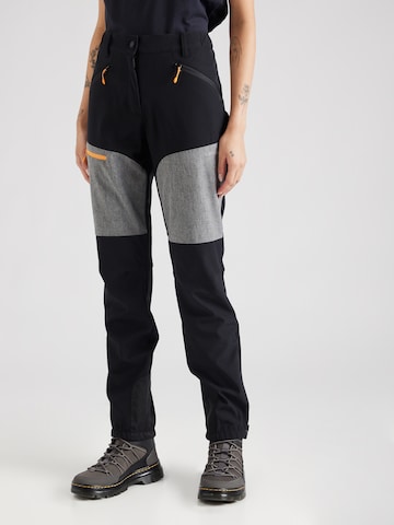 ICEPEAK Regular Workout Pants 'BARSTOW' in Black: front