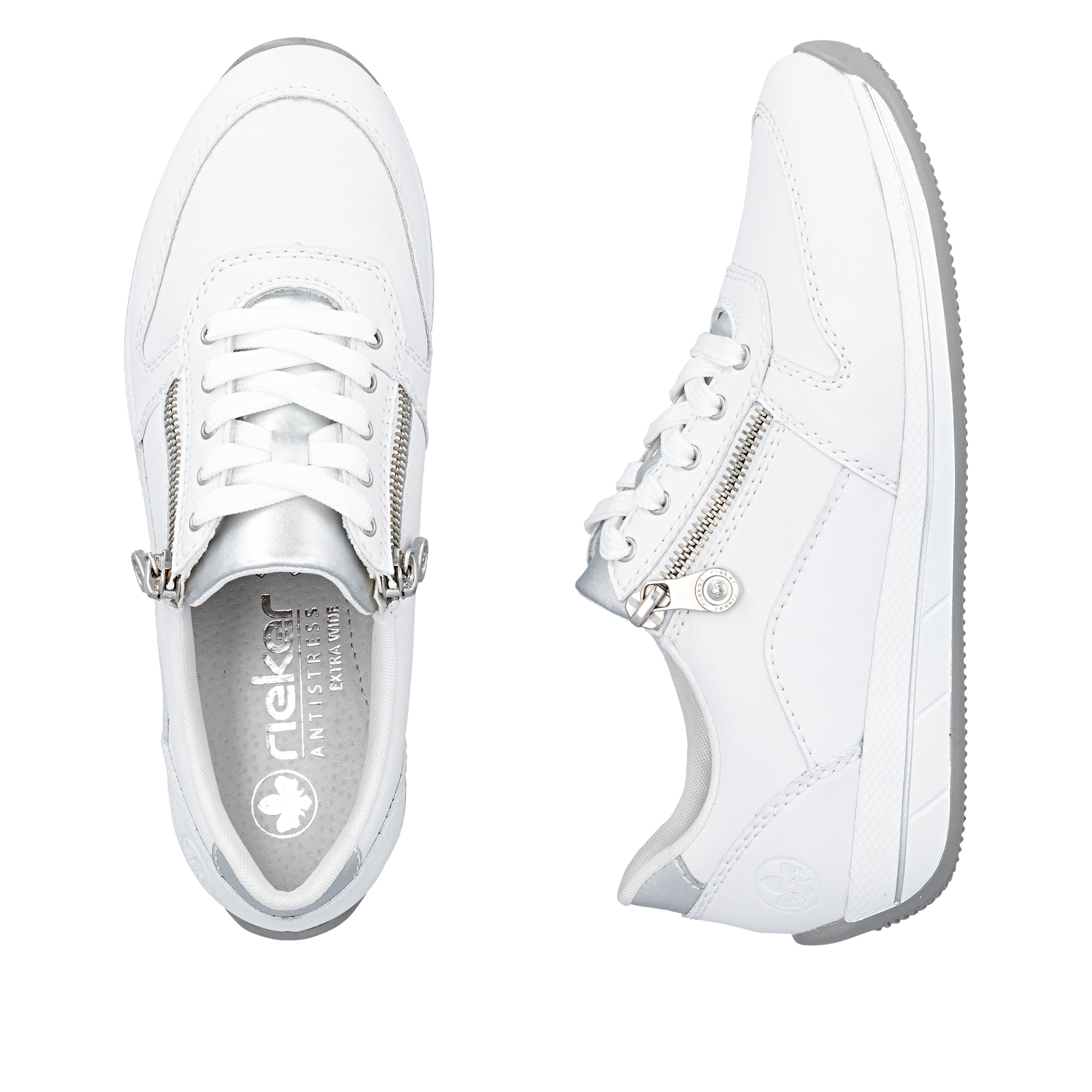 Baskets basses Rieker en blanc