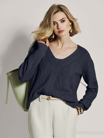 Pull-over MADELEINE en bleu : devant
