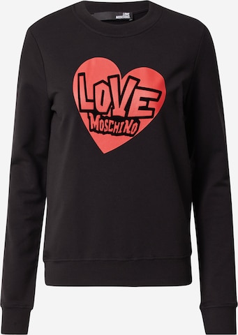 Sweat-shirt Love Moschino en noir : devant