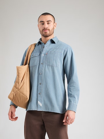LEVI'S ® Tavaline suurus Triiksärk 'AUBURN WORKER', värv sinine: eest vaates