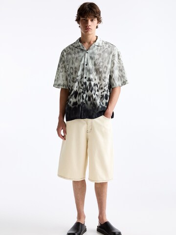 Pull&Bear Comfort fit Overhemd in Zwart