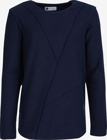 Leif Nelson Longsleeve Rundhals in Blau: predná strana