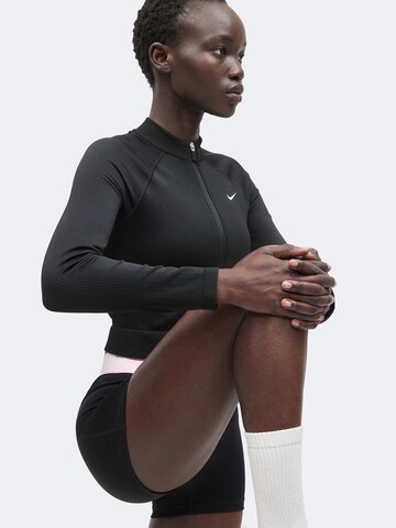 Bluză cu fermoar sport 'Nike Pro' de la NIKE pe negru