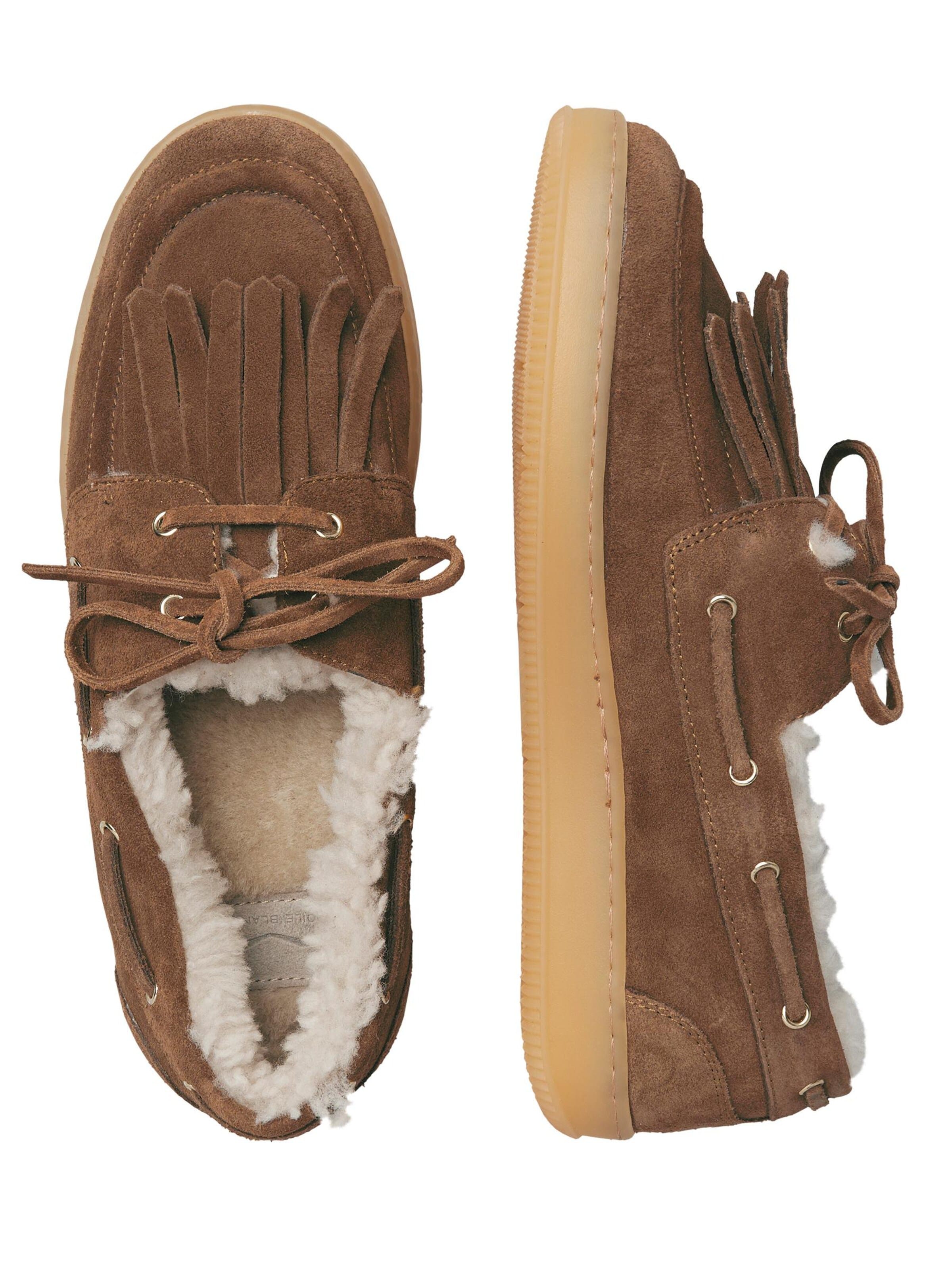 Voile blanche Schnürschuh 'OLIVIA'‌‌‌‌‌ in Braun