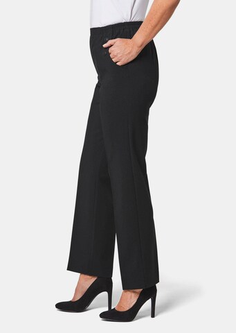Goldner Regular Trousers with creases in Black