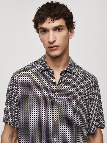 MANGO MAN Regular fit Button Up Shirt 'Cabo' in Blue