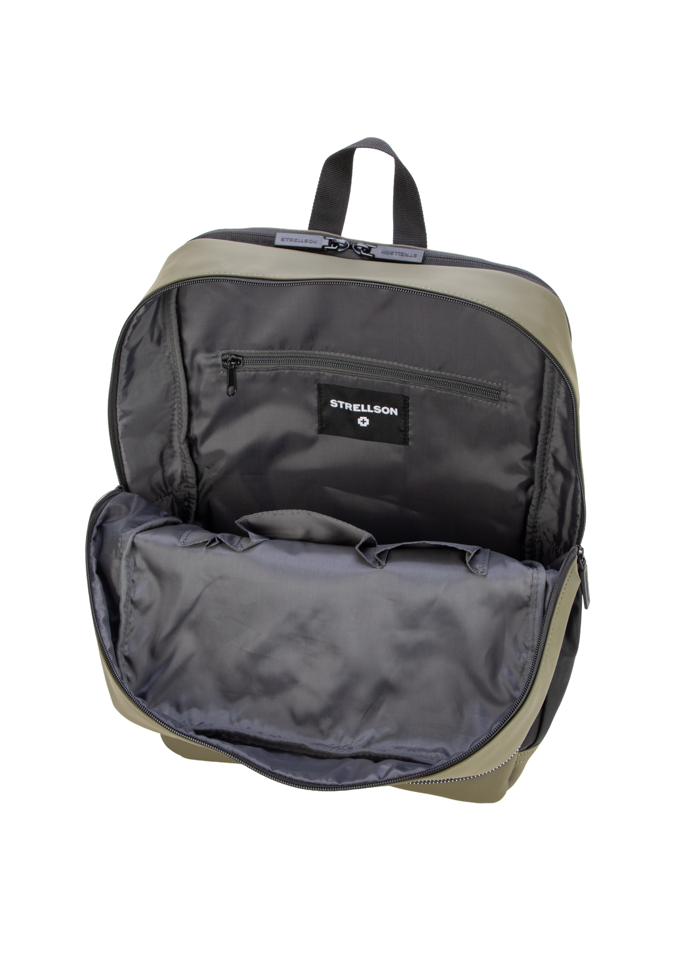 STRELLSON - Mochila 'Blackpool Jay' em verde: topo
