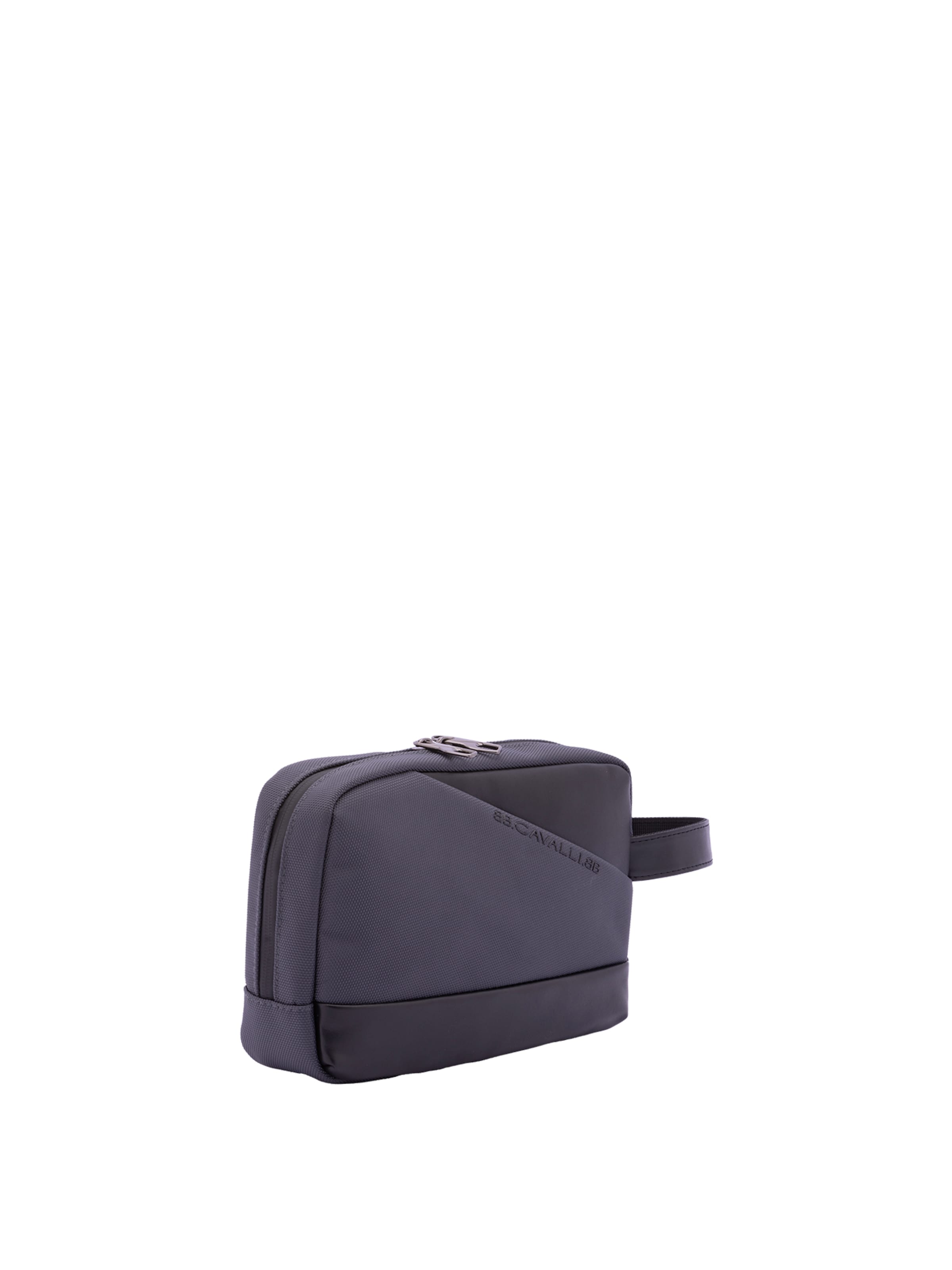Beauty case 'Pochette Uomo B Cavalli Poliestere Zip Manico Ecopelle' di B. Cavalli in grigio
