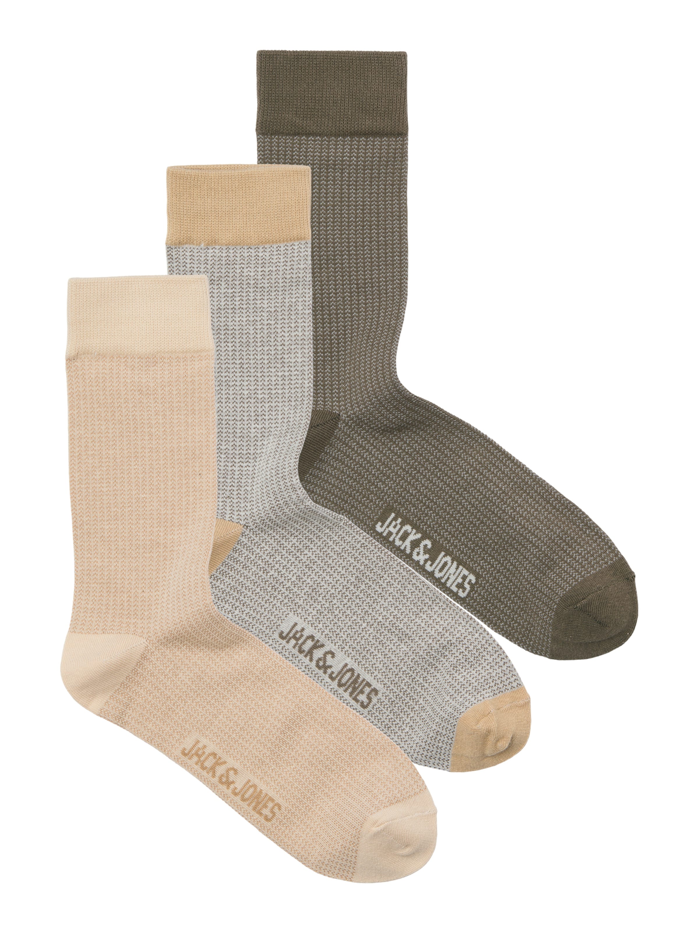 JACK & JONES Носки 'JACBRYAN BIRD EYE' в Бежевый: спереди