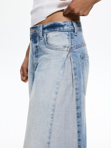 Pull&Bear Wide leg Jeans in Blauw
