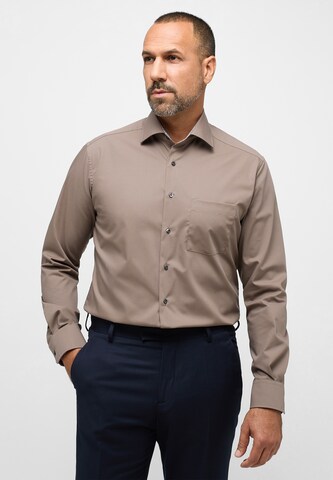 ETERNA Regular fit Overhemd in Bruin: voorkant