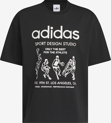 Maglietta 'Only The Best For The Athlete' di ADIDAS ORIGINALS in nero: frontale