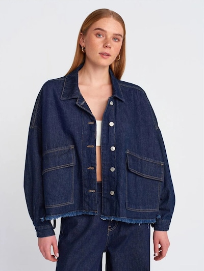 Dilvin Veste mi-saison en XS en bleu denim, Vue avec produit
