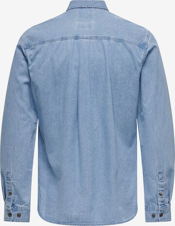 Regular fit Camicia 'LEX' di Only & Sons in blu