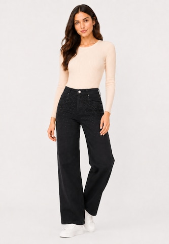 Wide Leg Jean Elara en noir