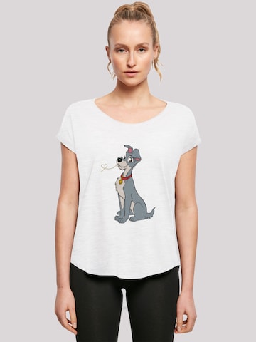 F4NT4STIC Shirt 'Disney Lady And The Tramp Spaghetti Heart' in Wit: voorkant