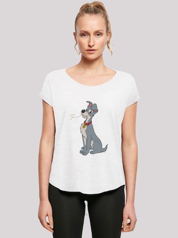 F4NT4STIC Shirt 'Disney Lady And The Tramp Spaghetti Heart' in White: front