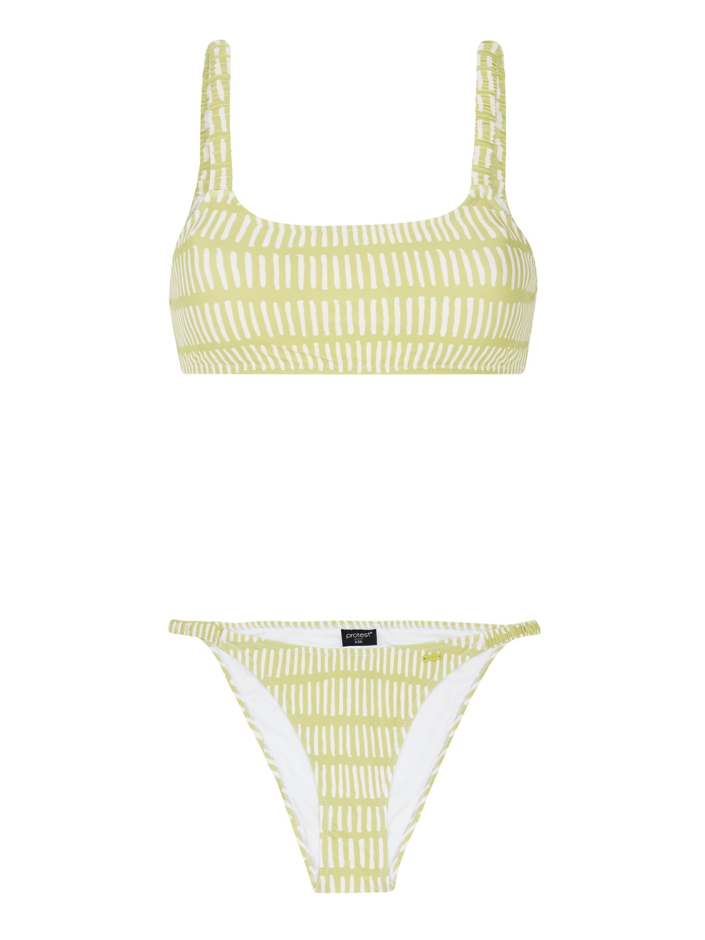 PROTEST Bustier Bikini 'PRTClue' in Groen: voorkant