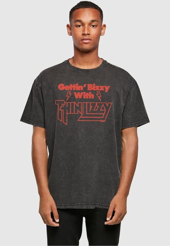 T-Shirt 'Thin Lizzy - Gettin Bizzy' Merchcode en noir : devant