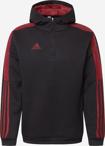 Hanorac sport 'Tiro' de la ADIDAS SPORTSWEAR pe negru: față