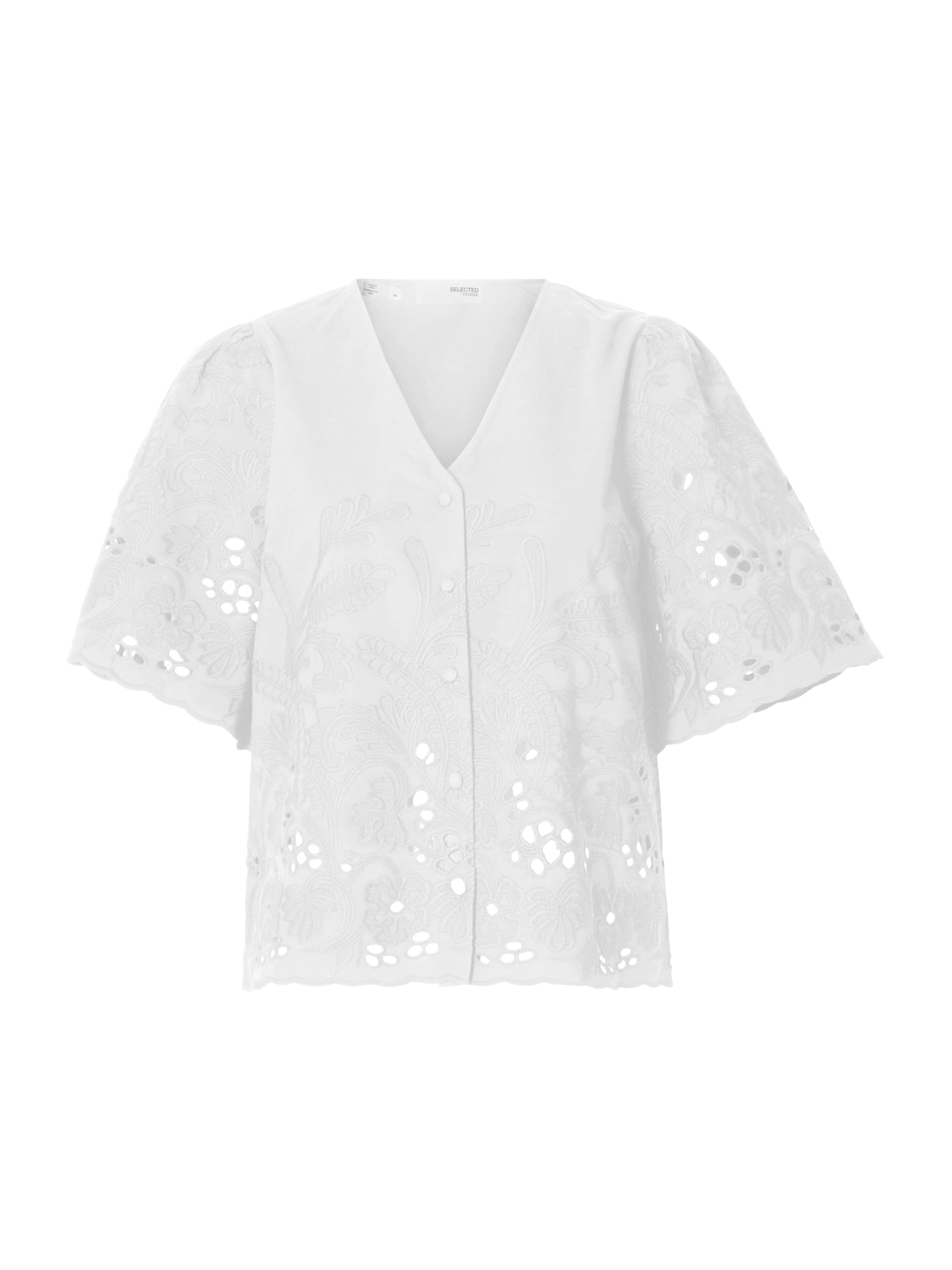 balts SELECTED Blūze 'SLFDahlia': no priekšpuses