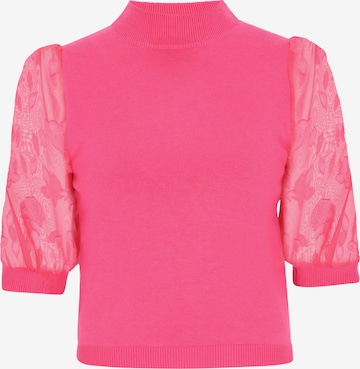 Pull-over 'Festive' faina en rose : devant