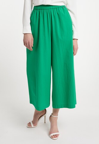 Wide leg Pantaloni di DreiMaster Klassik in verde: frontale
