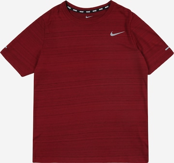 NIKE Toiminnallinen paita 'Miler' värissä punainen: etupuoli