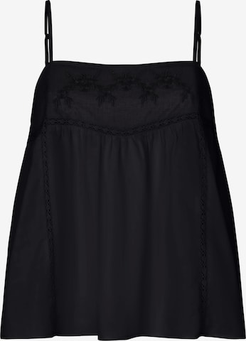 Hunkemöller Schlafshirt 'Cami' in Schwarz: Vorderseite