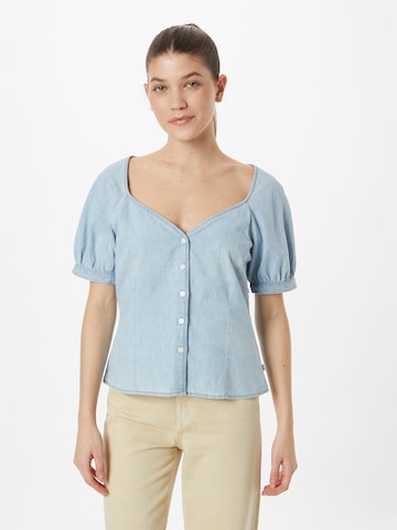 LEVI'S ® Блуза 'Marta Raglan Short Sleeve Blouse' в синьо: отпред