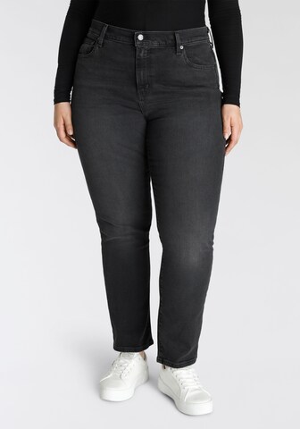 Levi's® Plus Regular Jeans in Black: front