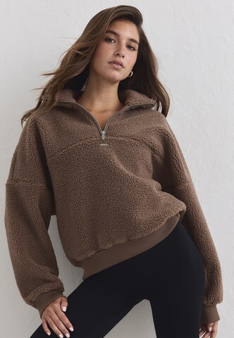 Aim'n Athletic Sweater in Brown: front