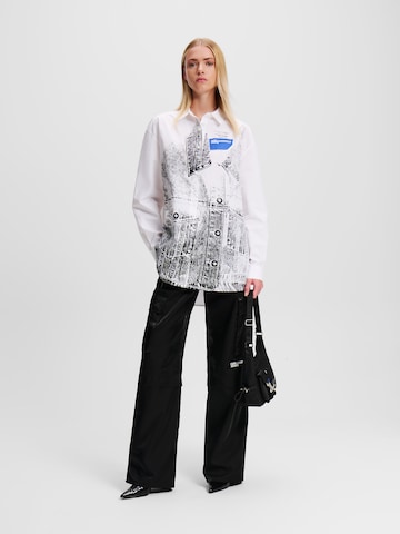 balta KARL LAGERFELD JEANS Palaidinė ' Trompe-L€™Oeil '