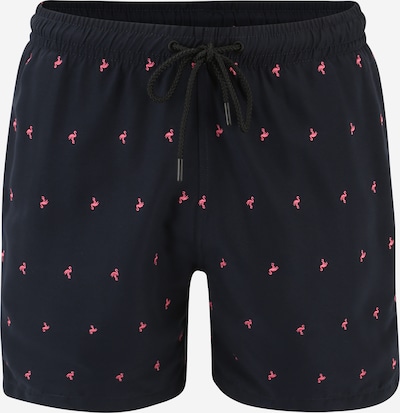 Urban Classics Shorts de bain en bleu marine / rose clair, Vue avec produit