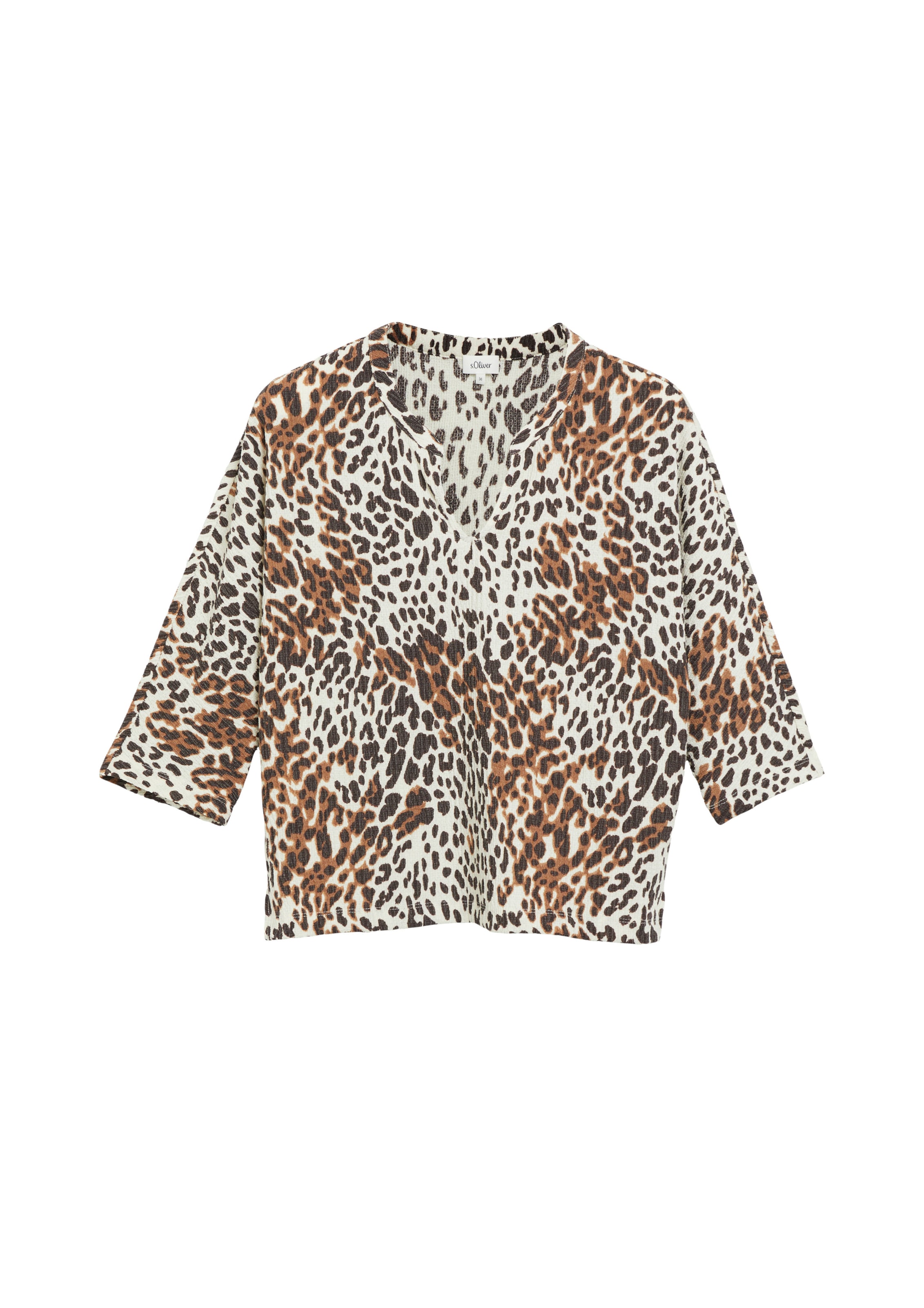 s.Oliver Shirt in Beige: voorkant